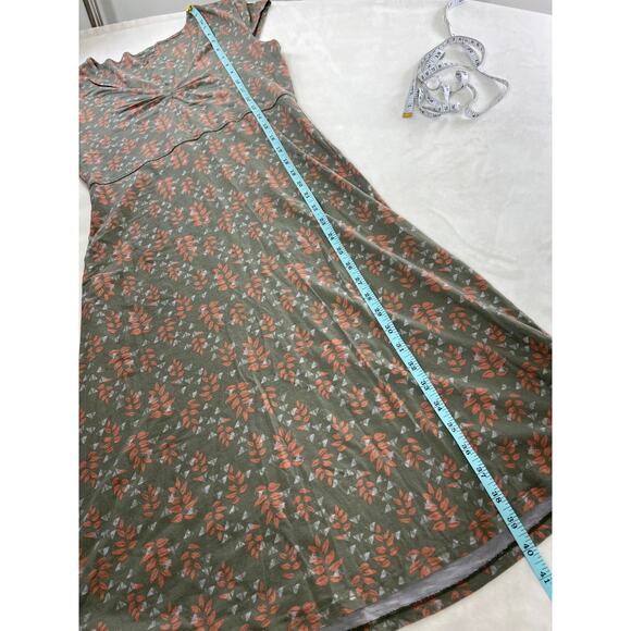 Toad&Co Rosemarie Short Sleeve Printed V Neck Organic Cotton Dress Women's Small - Picture 6 of 7